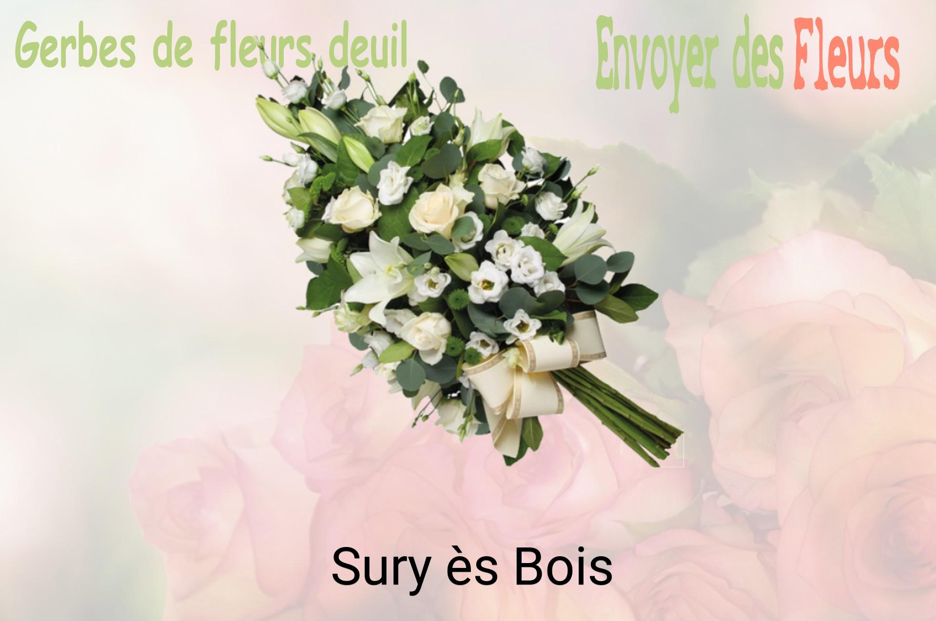 Gerbe de fleurs de deuil livrée à Sury-ès-Bois